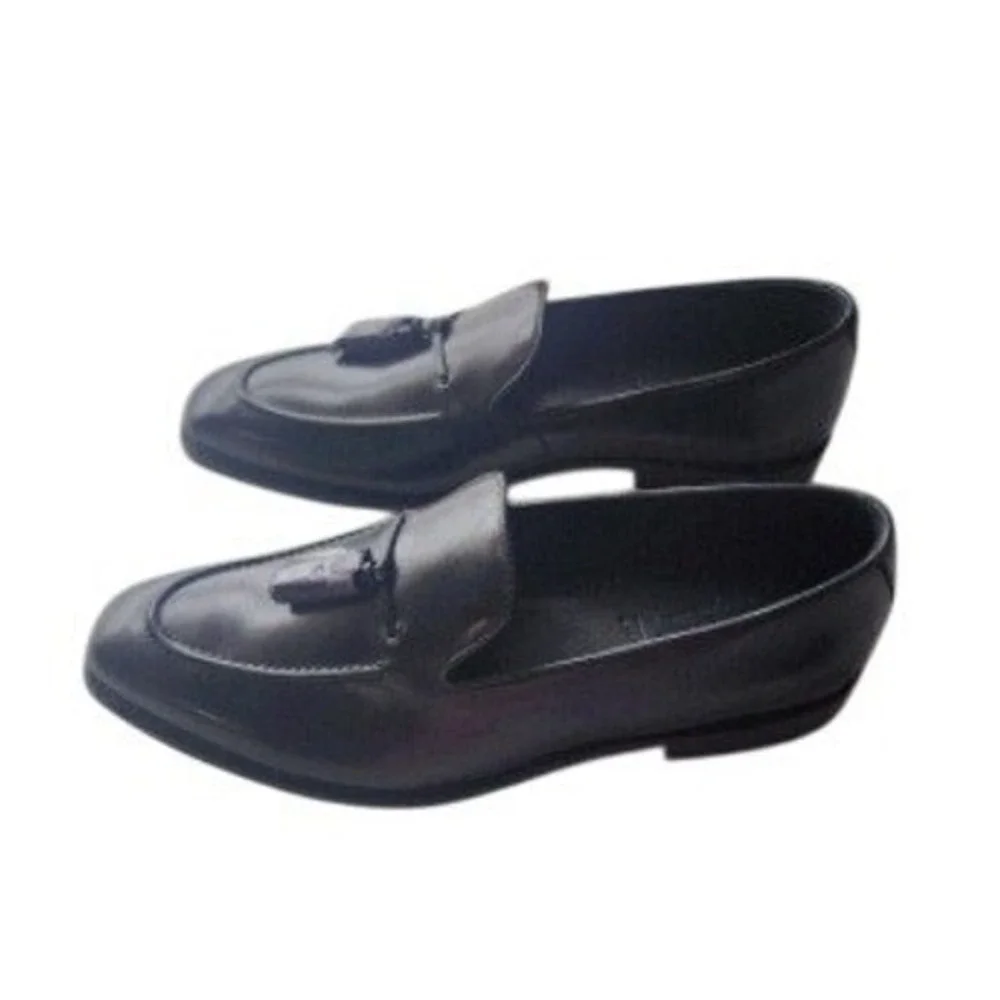 Anthony Veer Kennedy Tassel Loafer Black Leather Goodyear Welted Mens 11 D NEW